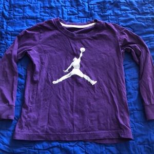 Boys purple Jordan’s shirt